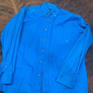 Ariat Men's Vibrant Blue Casual Shirt